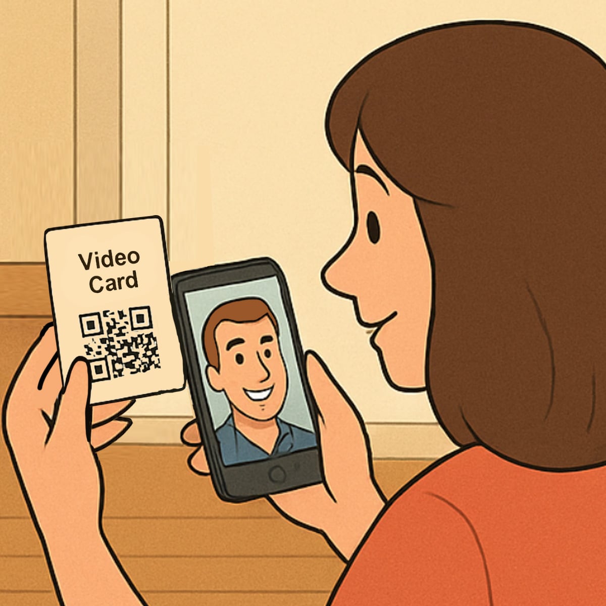 The recipient discovers  their video message