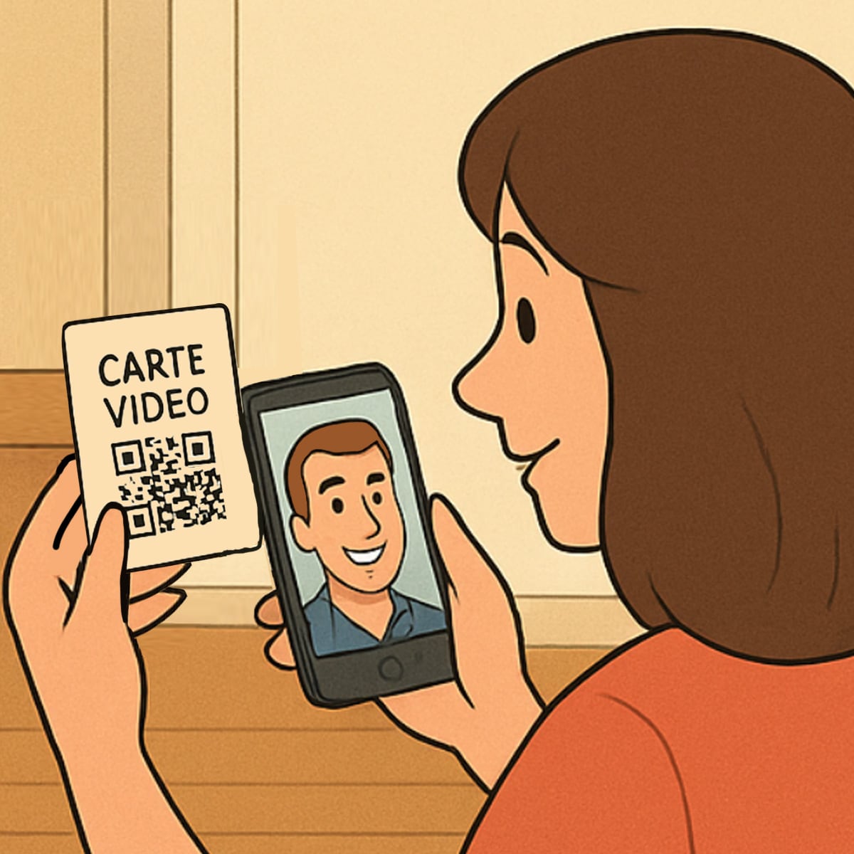 Le destinataire découvre son message vidéo